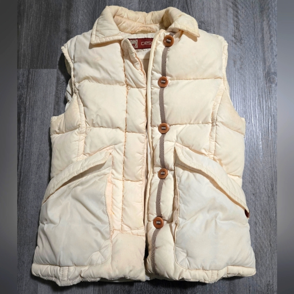 Cream Puffer Vest Sz. 40